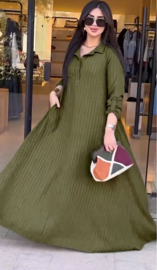 Robe femme Lolah Rayee – vue produit 3 – Nilo Maroc - Nilo Maroc