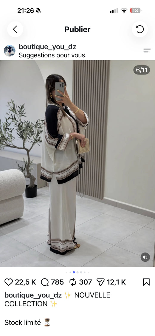 Ensemble femme Chic Patterned – vue produit 9 – Nilo Maroc - Nilo Maroc