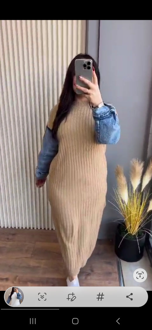 Robe femme Manche Jeans - Nilo Maroc