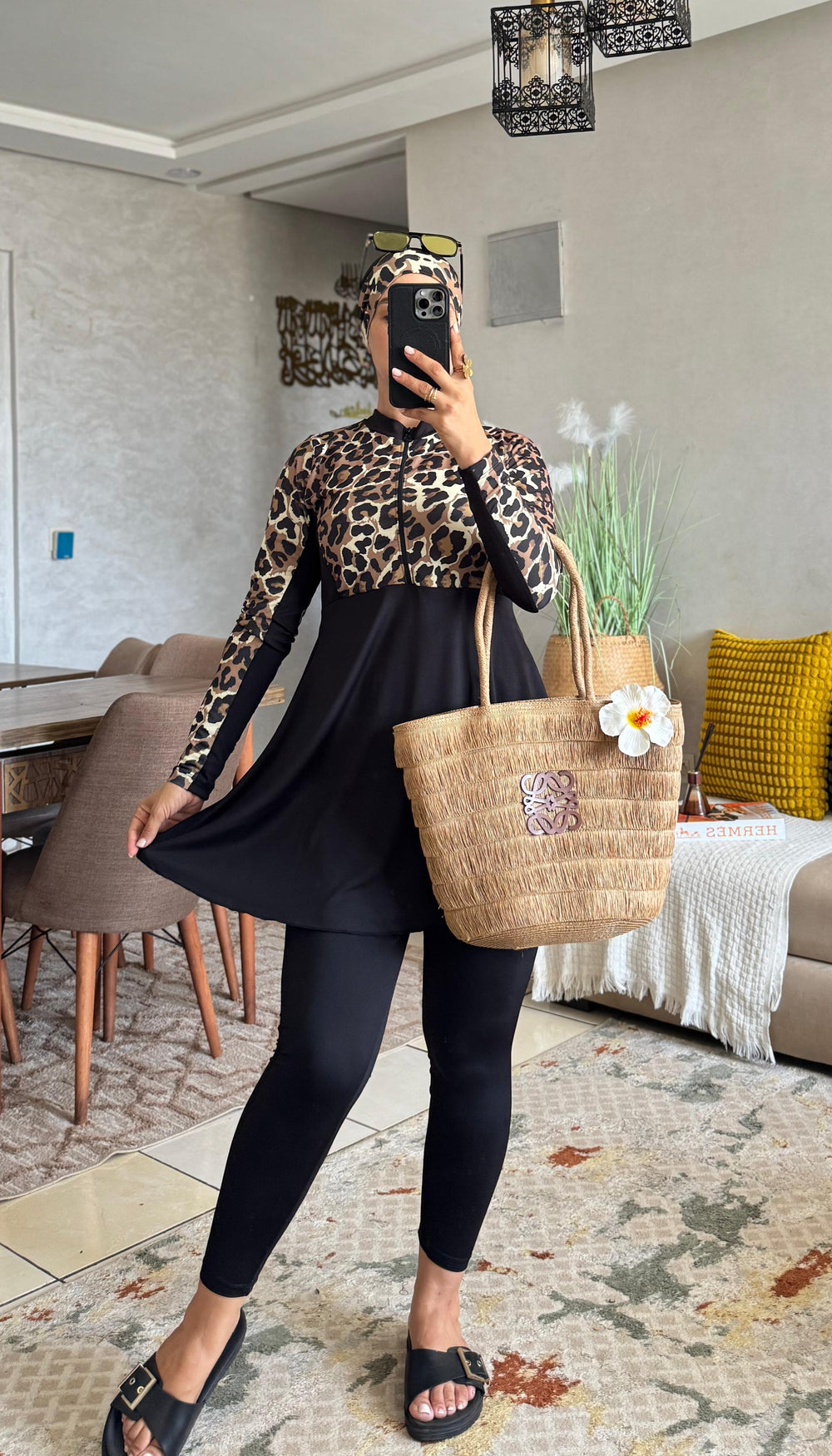 بوركيني نسائية imprimé léopard Leopard - Nilo Maroc
