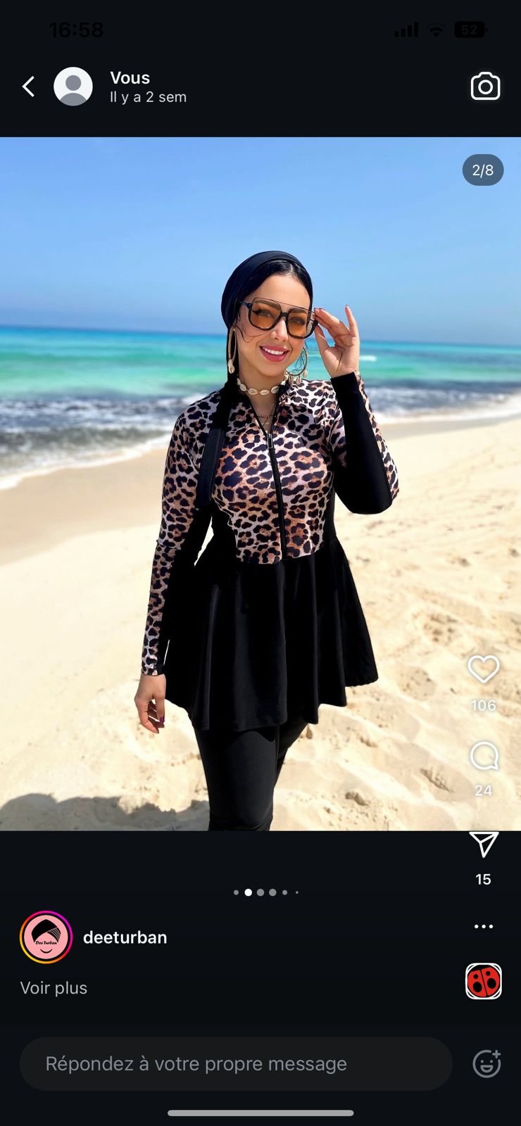 بوركيني نسائية imprimé léopard Leopard - Nilo Maroc