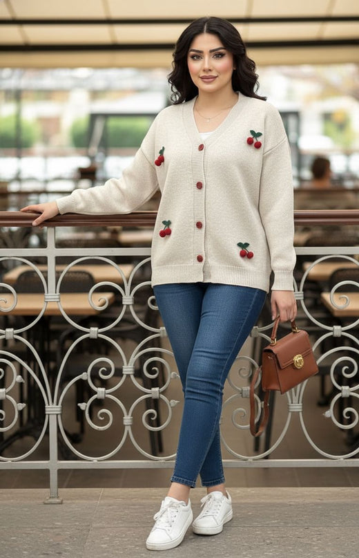 Ensemble femme Tricot Cerise - Nilo Maroc