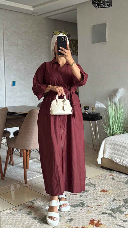Robe femme Popline Simple - Nilo Maroc