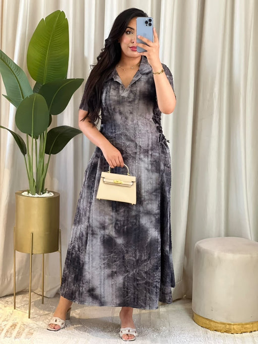 Robe femme Tie-dye – vue produit 9 – Nilo Maroc - Nilo Maroc