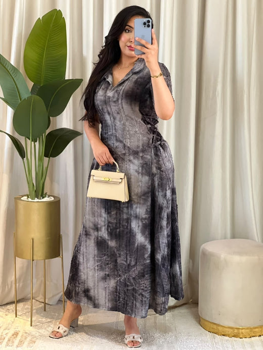 Robe femme Tie-dye – vue produit 10 – Nilo Maroc - Nilo Maroc