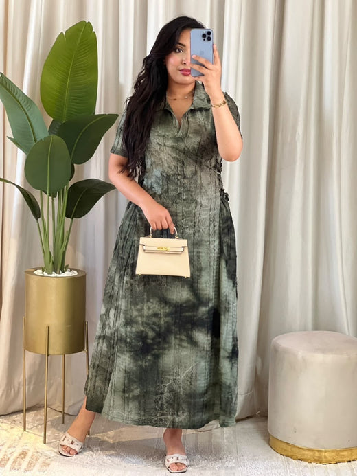Robe femme Tie-dye – vue produit 16 – Nilo Maroc - Nilo Maroc