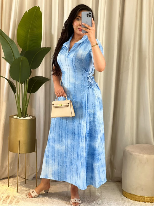 Robe femme Tie-dye – vue produit 14 – Nilo Maroc - Nilo Maroc
