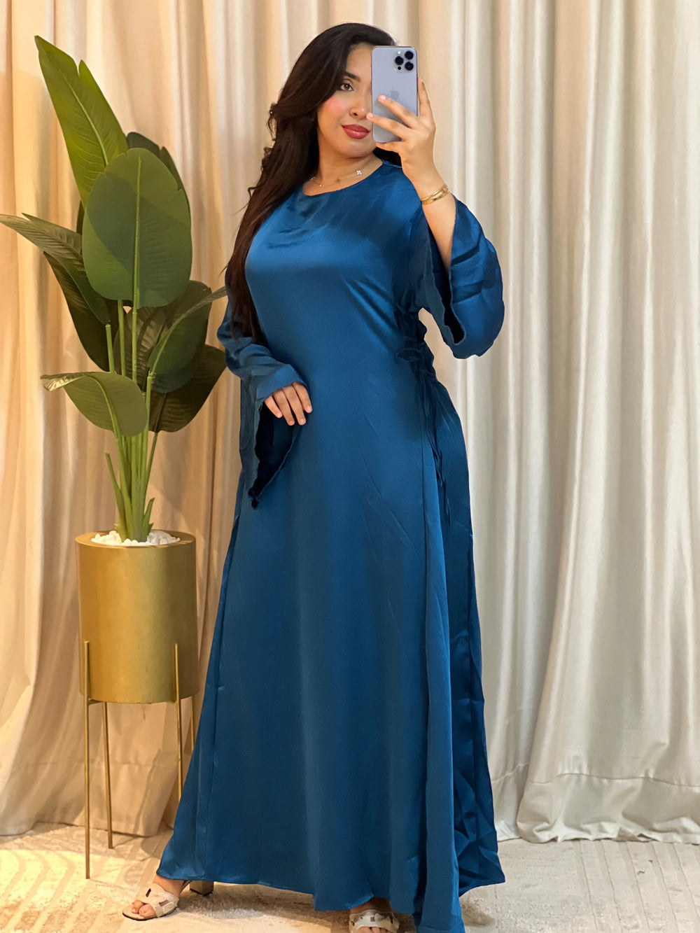 Robe femme satinée Satin Farwasi - Nilo Maroc