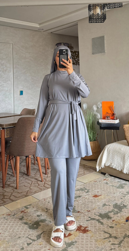 Burkini femme Iranien Gris - Nilo Maroc