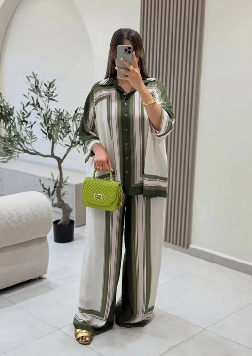 Ensemble femme Chic Patterned – vue produit 1 – Nilo Maroc - Nilo Maroc